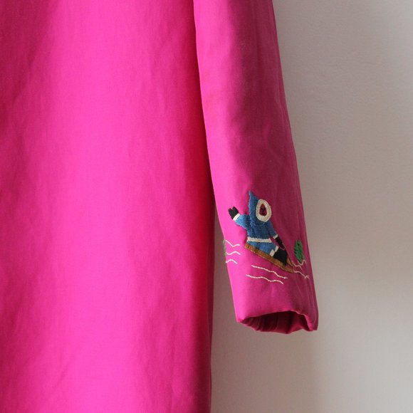 Vintage Pink Embroidered Long Coat - Picture 10 of 15